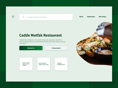 Cadde Mutfak Restaurant Landing Page Re-design design icon minimal typography ui vector