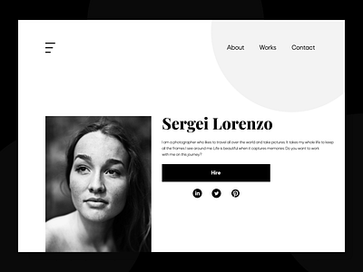 Concept Personel Website Landing Page