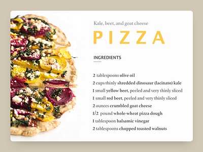 040 Recipe 040 challenge dailyui food pizza recipe ui