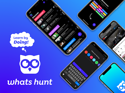 WhatsHunt App Design & Build app dev education learning app mobie product design ux