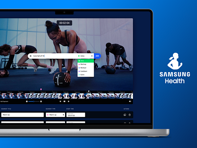 Samsung Health: Fitness App Content Management Admin admin app design fitness ios mobile ui ux video
