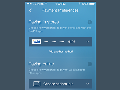 Payments Preferences