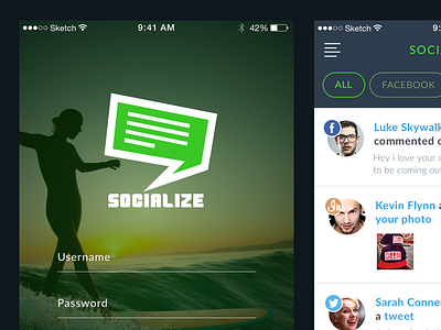 Socialize Mobile Concept api app apps ios ios9 iphone mobile social