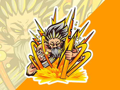 Zeus Mascot Logo artwork design esport illustration logo mascot vector