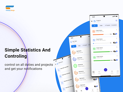 TODO APP, Projects & Tasks Progress branding graphic design ui