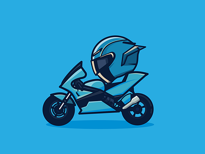 Blue motorcycle bike blue helmet inkscape motobike motogp motorcycle