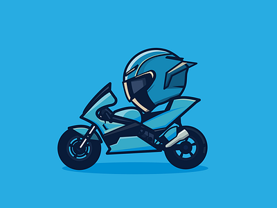 Blue motorcycle