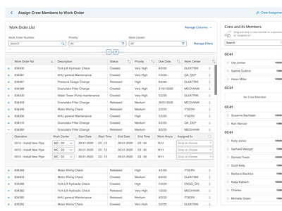 Assign Crew Members to a Work Order