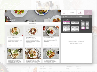 Food Order Web Prototype booking food forms interface website