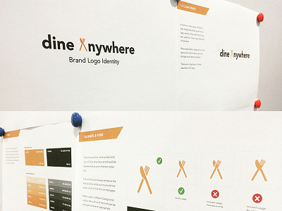 Dine Anywhere brand guide branding food guidelines logo