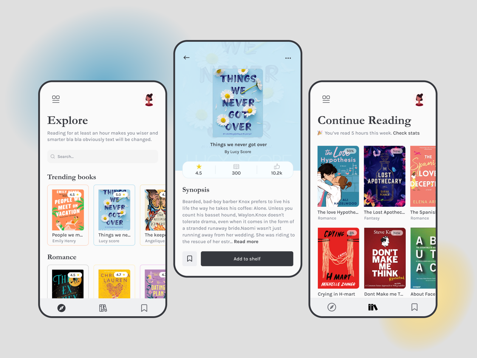 Ebook app (light mode) by Kosiso Obiako on Dribbble