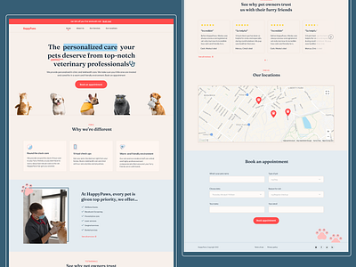 Vet Landing page design hero hero section interaction design landing page product design ui uiux web design