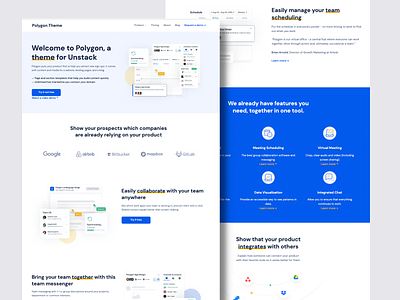 Polygon SaaS Theme b2b b2b website design landing page saas unstack web website website design
