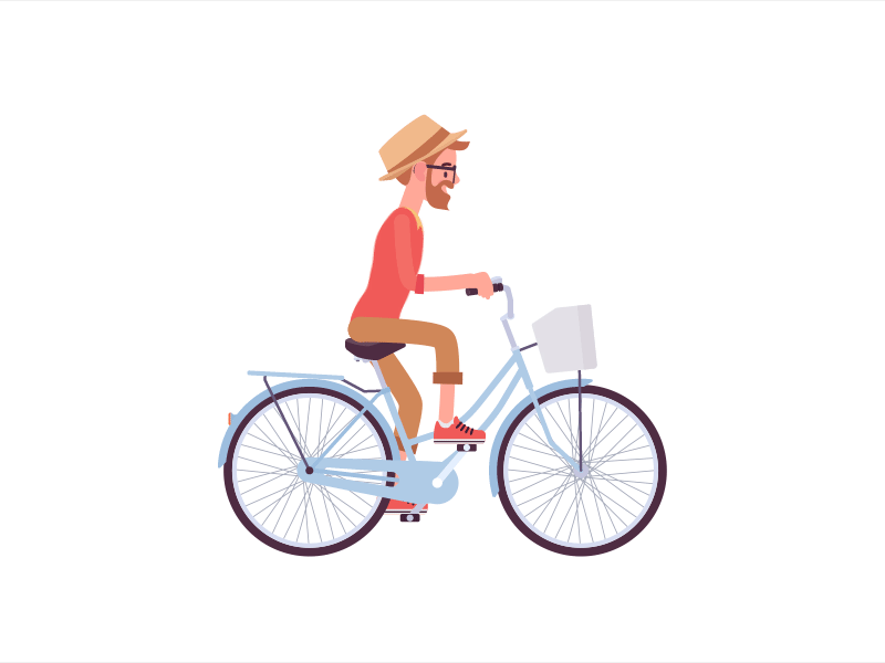 I Want to Ride My Bicycle 2d after effects animation bike bycicle illustration motion. motion design