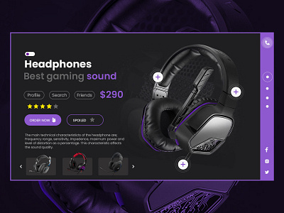Gaming Gear (Head Phones) product design. front end development gaming headphone gaming website graphic design headphones product design ui ux design ui ux web design