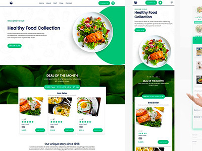 Responsive Online Restaurant Website food food order food website food website ui front end development responsive website restaurant ui restaurant website project website