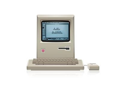 Macintosh apple computer debut device icon illustration mac pc