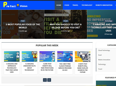 Pre Fact Vision - Designed WordPress Site For The Client webdesign website wordpress wordpress blog wordpress design wordpress development wordpress theme wordpress website design