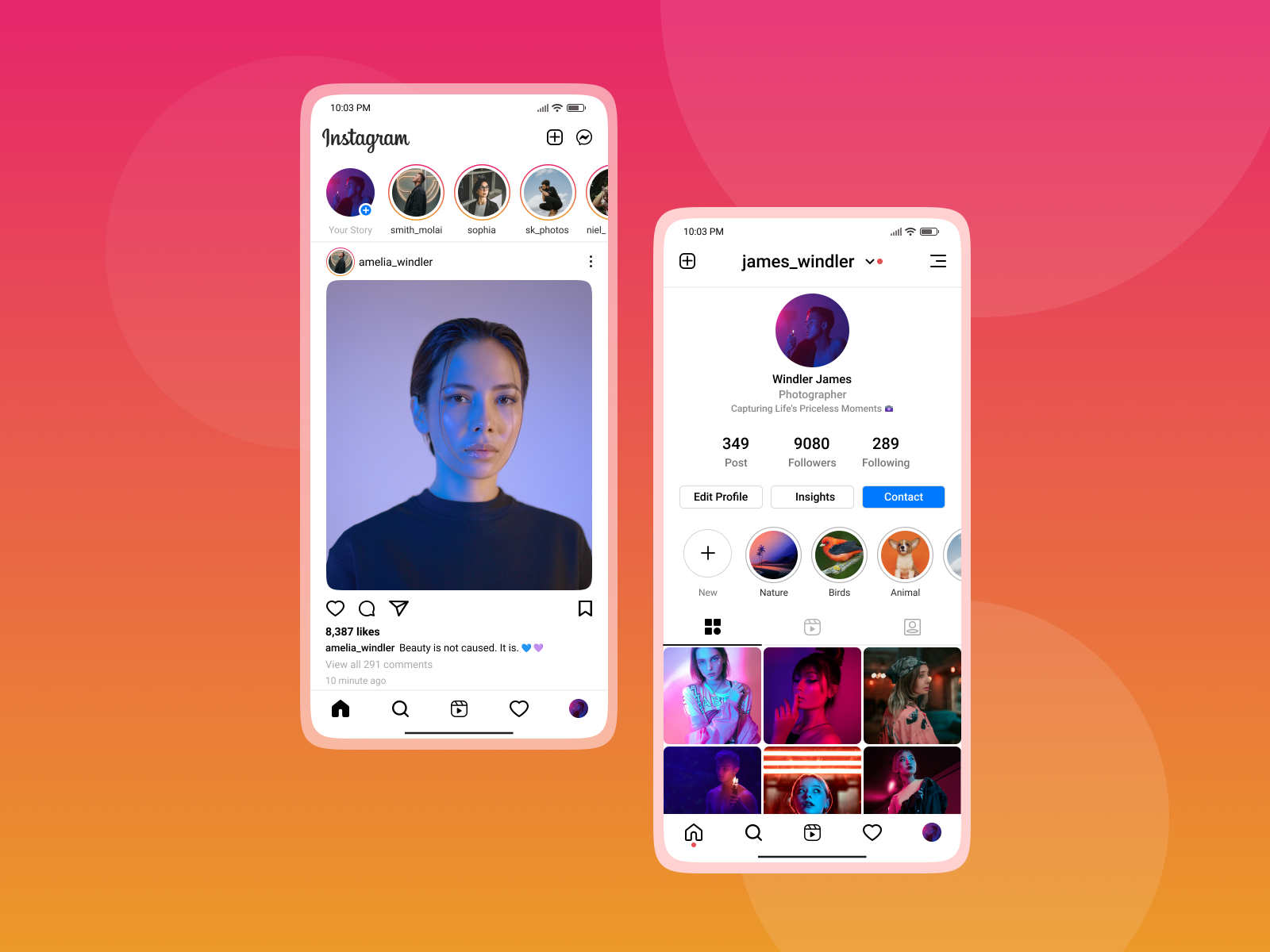 Instagram Ui Redesign By Hiten Makwana On Dribbble