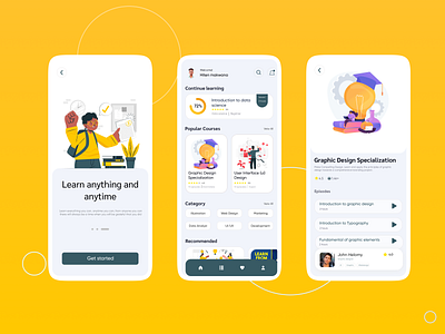 Online Learning app UI