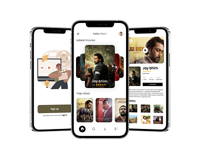 Movies Streaming ui design