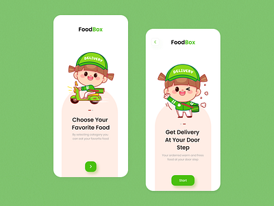 Food Ordering App Onboardning Sreens animation app branding design figma graphic design illustration logo ui uiux ux vector