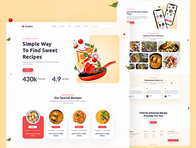 A Website For A Passionate Cooking Persons food recipe food website graphic design landing page recipe design ui design uidesign uiux ux design web design website website design