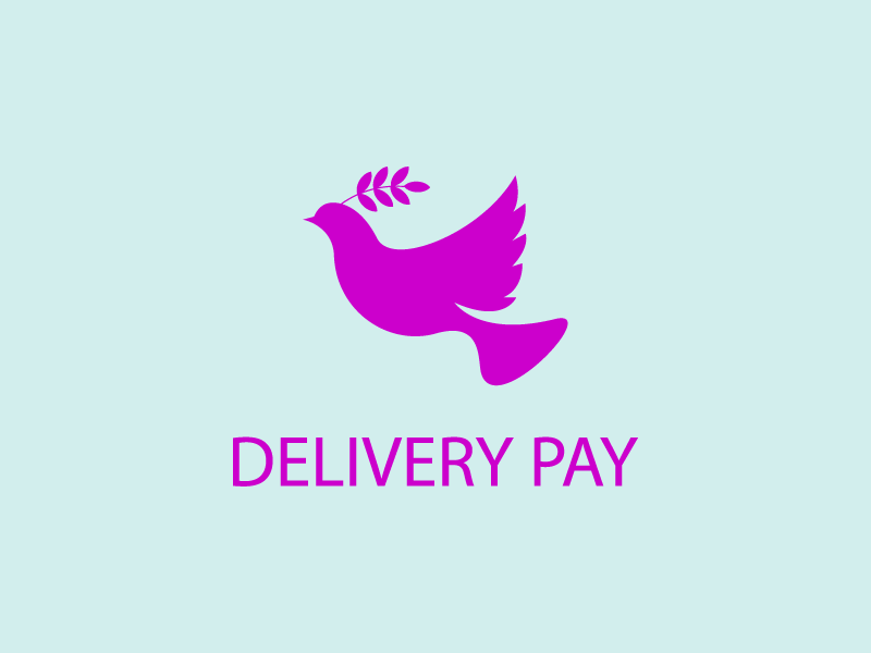 Delivery and pay logo design