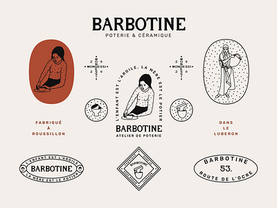 Barbotine artwork branding graphic design icon illustration lettering logo typography vintage