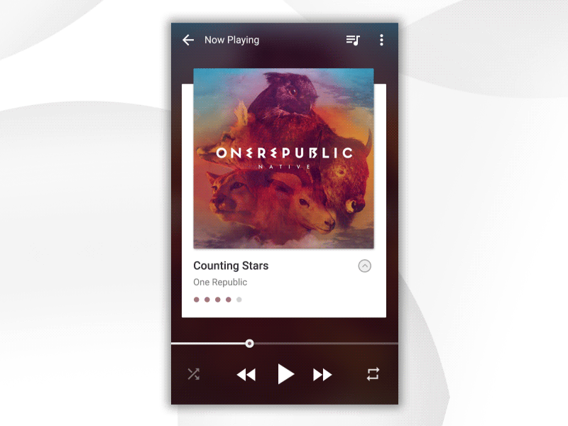 Music Player Info design music music player play player songs ui