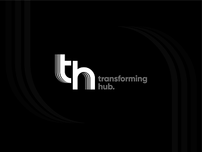 Transforming Hub | Logo Design black and white branding design entrepreneurship flat graphic design hub jbm logo minimalist razzam malik transforming typography