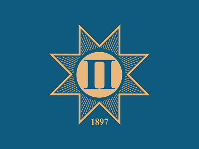 Privrednik redesign branding logo octagon retro design retro logo star star logo sun vector
