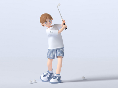 Golfer boy