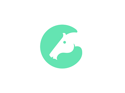 White Dragon Horse horse illustrator logo