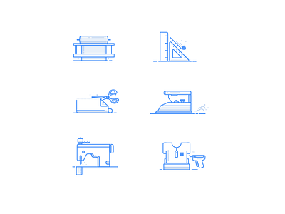 Garment manufacturing process icon