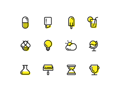 Yellow icons icon illustrator yellow