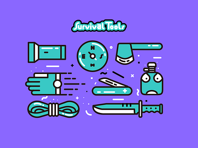 Survival Tools free icon illustrator line survival tools