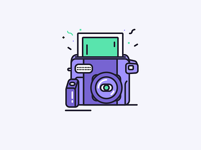 Wide300 camera checky free icon illustrator line