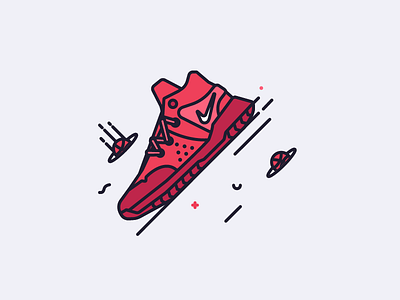 Nike Trey 5 basketball free icon illustrator line nike red