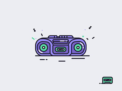 Tape recorders free icon illustrator line music tape