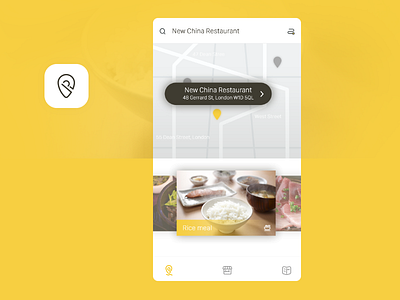 Gourmet Map App app food gui location ps sidebar ui