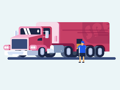 🚚📦👷 car free icon illustrator ps red van