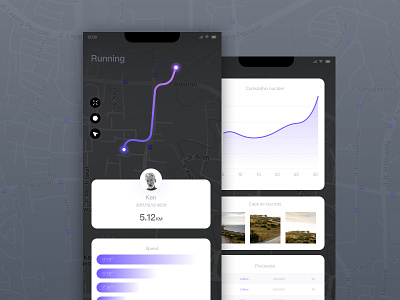 Running🏃 app icon running sketch ui