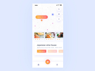 Food Map ai app food gui red sketch ui