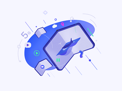 5G+Folding 5g ai design folding icon illustration illustrator line