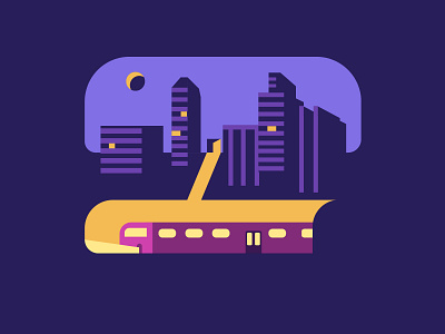 City+Subway city design free illustrator night subway