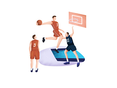 Basketball free gui illustration line logo ui