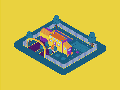Isometric Dream House 2d animation color flat flatstyle gif house illustration illustrator isometric isometric design isometric house isometric icons isometric illustration motion motion graphic