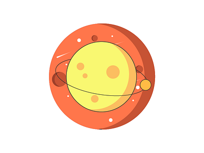 Planet 2d art character color flat flatstyle icon illustration man planet spaceship