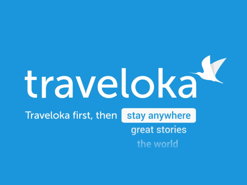 Traveloka Logo Animation 2d flat logo flatstyle logo logo animate logomotion motion motion graphic